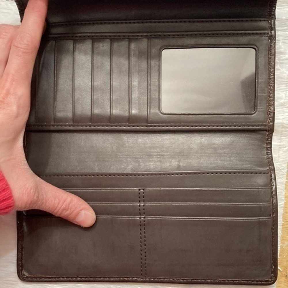Coach Ashley brown gold checkbook wallet - Picture 11 of 13